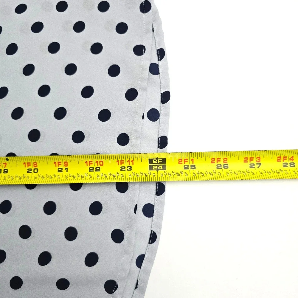 J. Crew Crew Button Neck Polka Dots‎ Sleeveless Light Blue Top XS